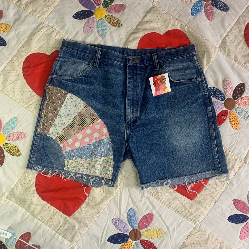 Vintage Upcycled Quilt shorts